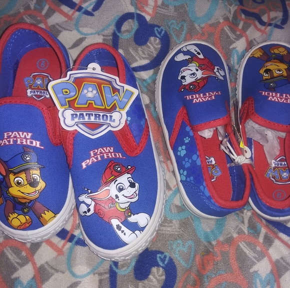 Paw Patrol 🚓 Blue and Red Slip on Sneakers - Picture 3 of 3